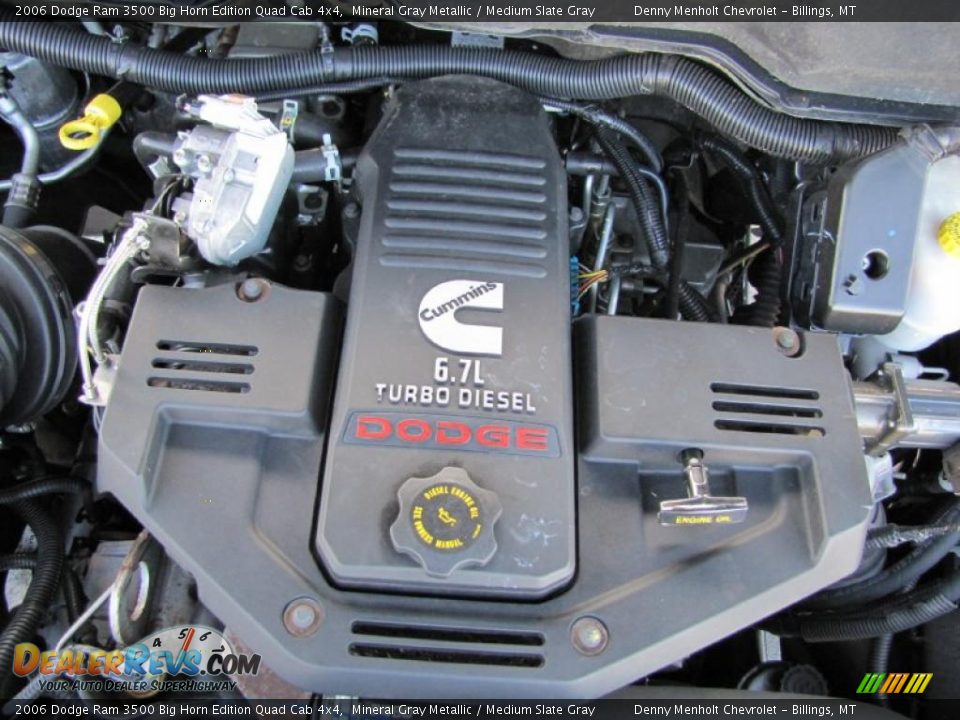 2006 Dodge Ram 3500 Big Horn Edition Quad Cab 4x4 5.9L 24V HO Cummins Turbo Diesel I6 Engine Photo #16