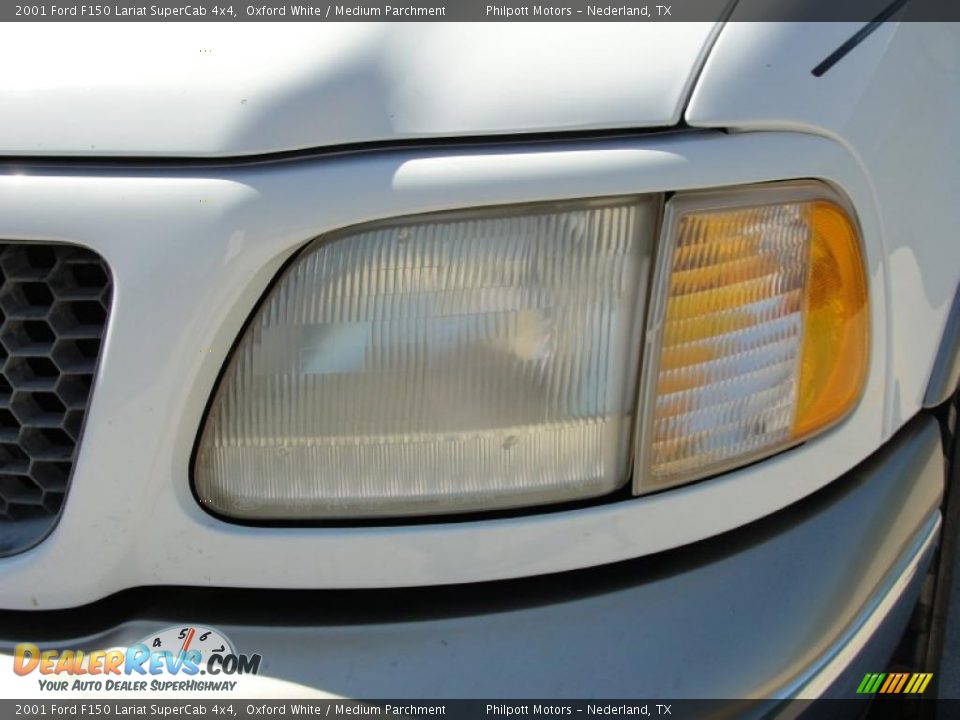 2001 Ford F150 Lariat SuperCab 4x4 Oxford White / Medium Parchment Photo #10