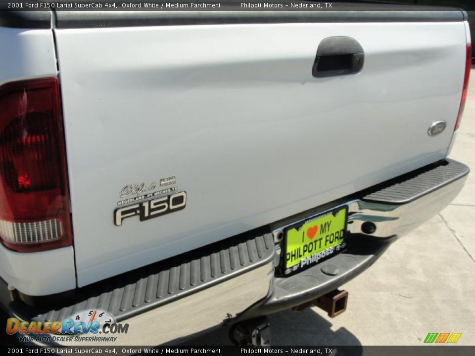 2001 Ford F150 Lariat SuperCab 4x4 Oxford White / Medium Parchment Photo #21