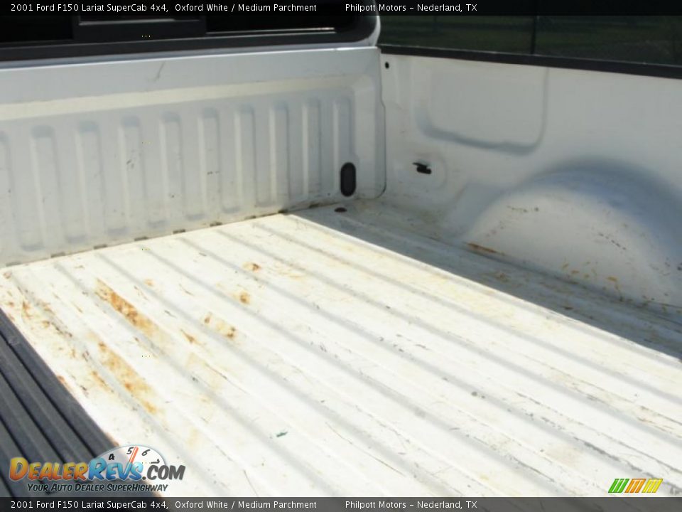 2001 Ford F150 Lariat SuperCab 4x4 Oxford White / Medium Parchment Photo #22