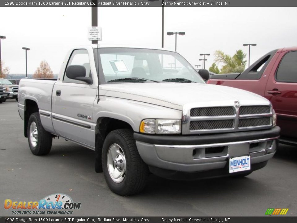 1998 Dodge Ram 1500 Laramie SLT Regular Cab Radiant Silver Metallic / Gray Photo #2