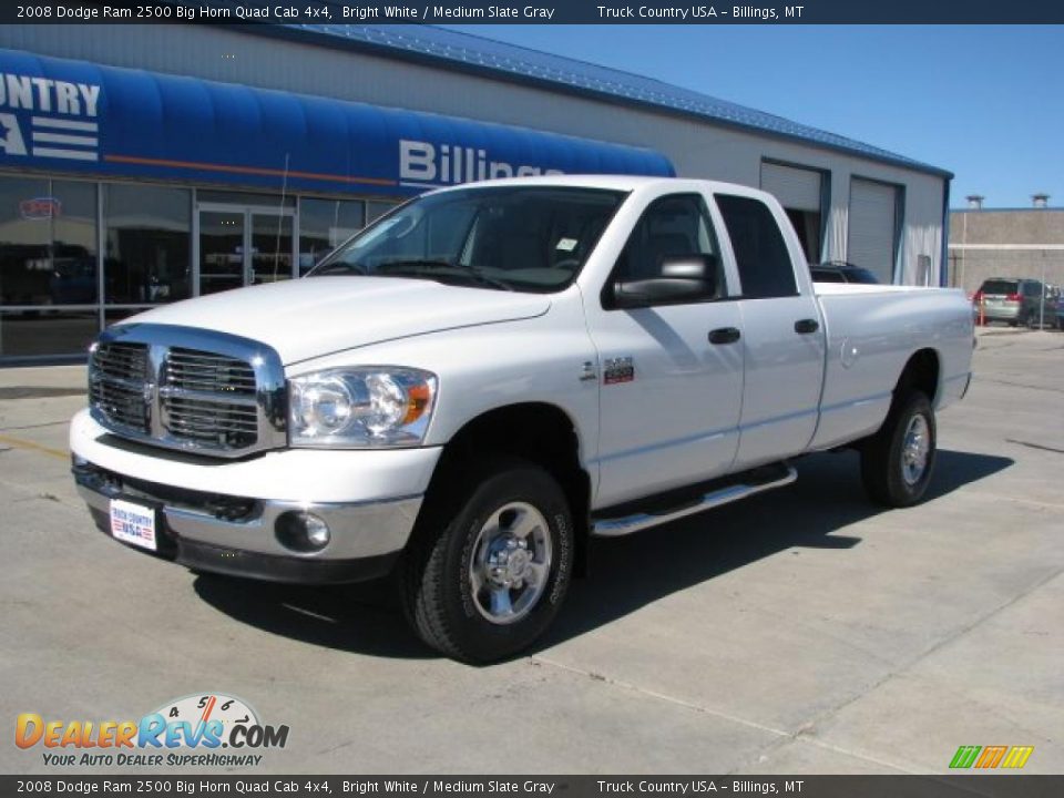 2008 Dodge Ram 2500 Big Horn Quad Cab 4x4 Bright White / Medium Slate ...