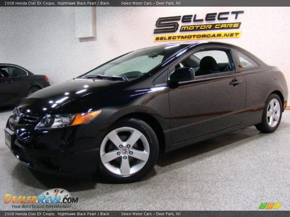 2008 Honda civic coupe black with pinstripe #3