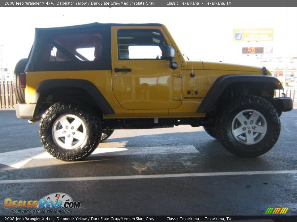 2008 Jeep Wrangler X 4x4 Detonator Yellow / Dark Slate Gray/Medium Slate Gray Photo #6