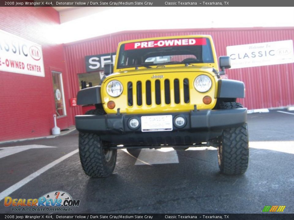 2008 Jeep Wrangler X 4x4 Detonator Yellow / Dark Slate Gray/Medium Slate Gray Photo #8