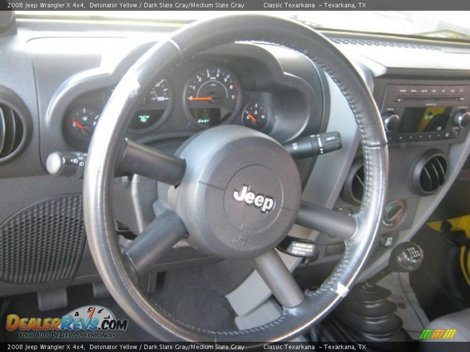2008 Jeep Wrangler X 4x4 Detonator Yellow / Dark Slate Gray/Medium Slate Gray Photo #10