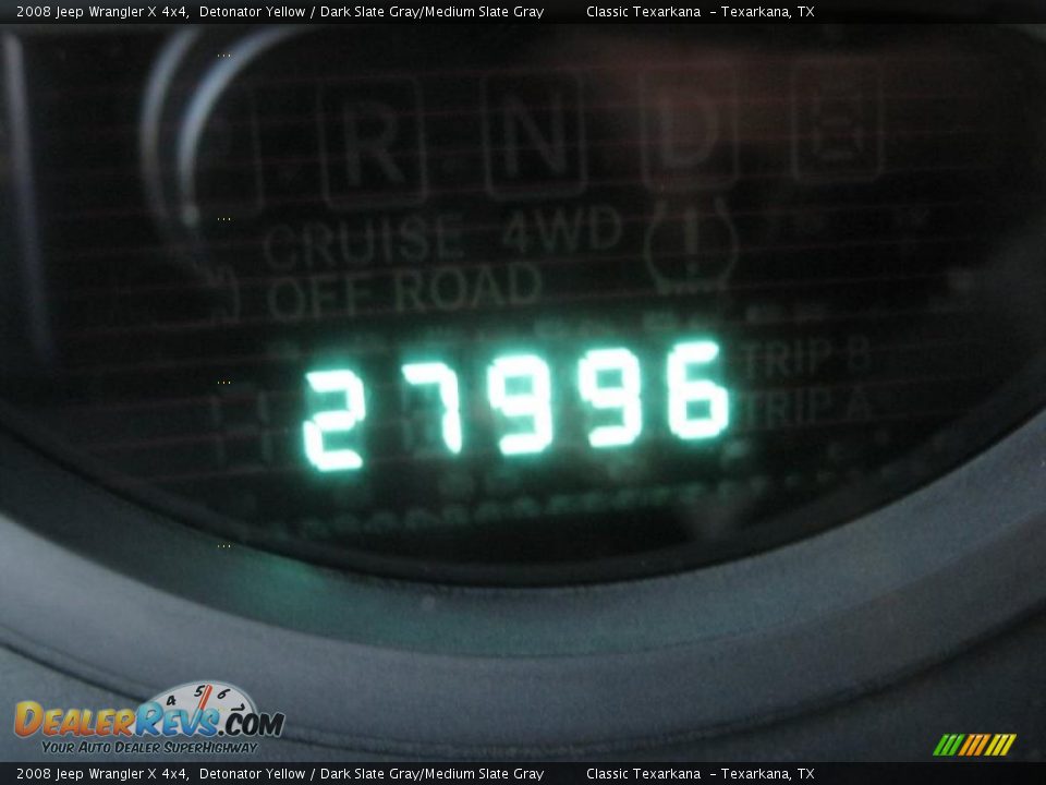 2008 Jeep Wrangler X 4x4 Detonator Yellow / Dark Slate Gray/Medium Slate Gray Photo #11