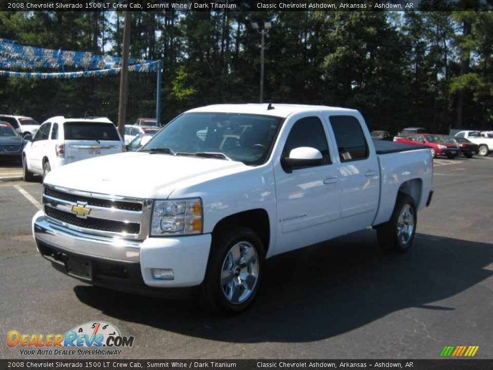 2008 Chevrolet Silverado 1500 LT Crew Cab Summit White / Dark Titanium Photo #1