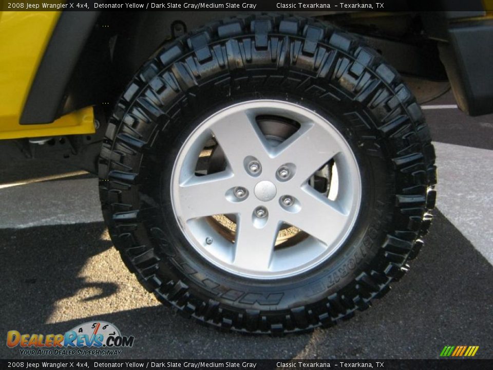 2008 Jeep Wrangler X 4x4 Detonator Yellow / Dark Slate Gray/Medium Slate Gray Photo #20
