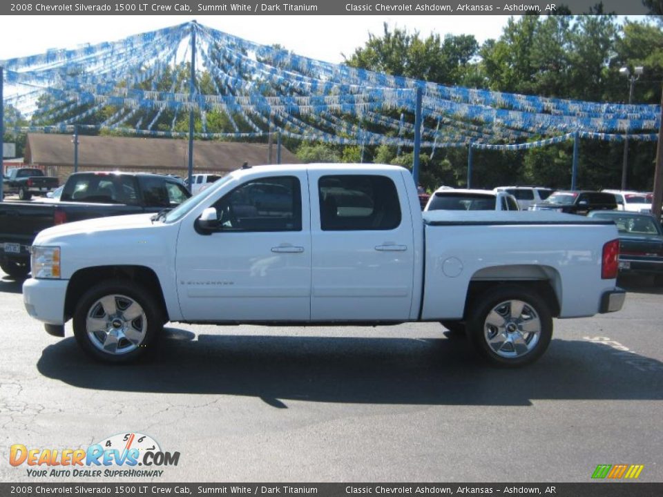 2008 Chevrolet Silverado 1500 LT Crew Cab Summit White / Dark Titanium Photo #2