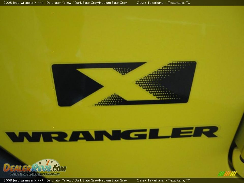 2008 Jeep Wrangler X 4x4 Detonator Yellow / Dark Slate Gray/Medium Slate Gray Photo #24