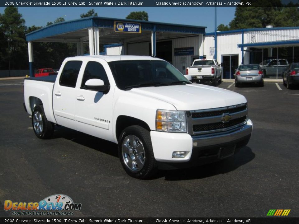2008 Chevrolet Silverado 1500 LT Crew Cab Summit White / Dark Titanium Photo #7