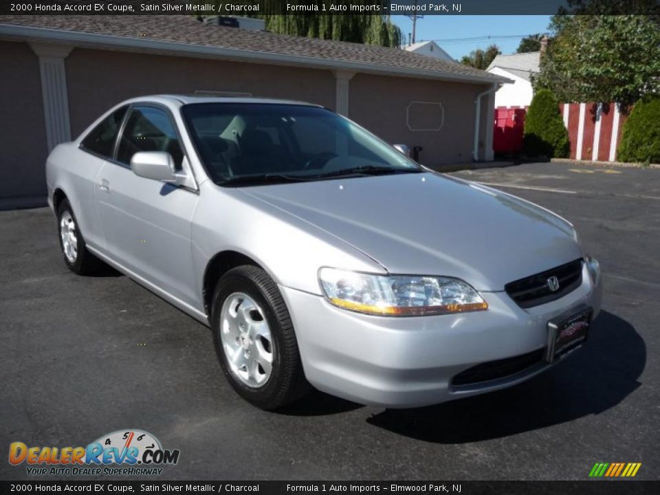 2000 Honda Accord EX Coupe Satin Silver Metallic / Charcoal Photo #2