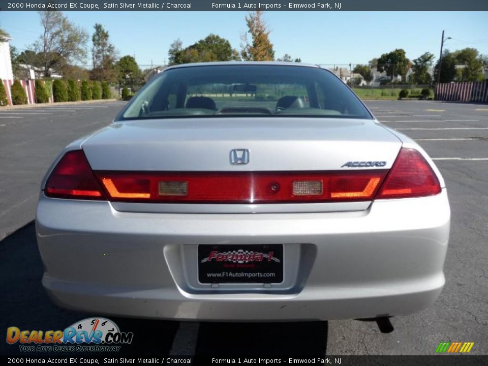 2000 Honda Accord EX Coupe Satin Silver Metallic / Charcoal Photo #8