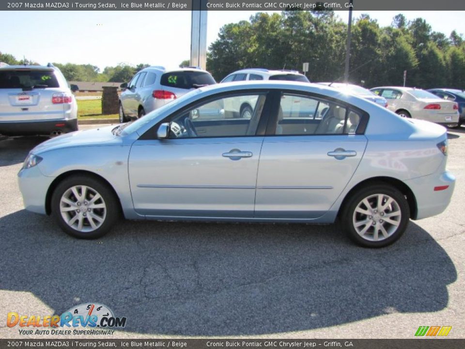 2007 Mazda MAZDA3 i Touring Sedan Ice Blue Metallic / Beige Photo #4