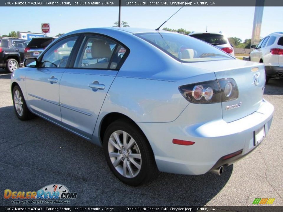 2007 Mazda MAZDA3 i Touring Sedan Ice Blue Metallic / Beige Photo #5