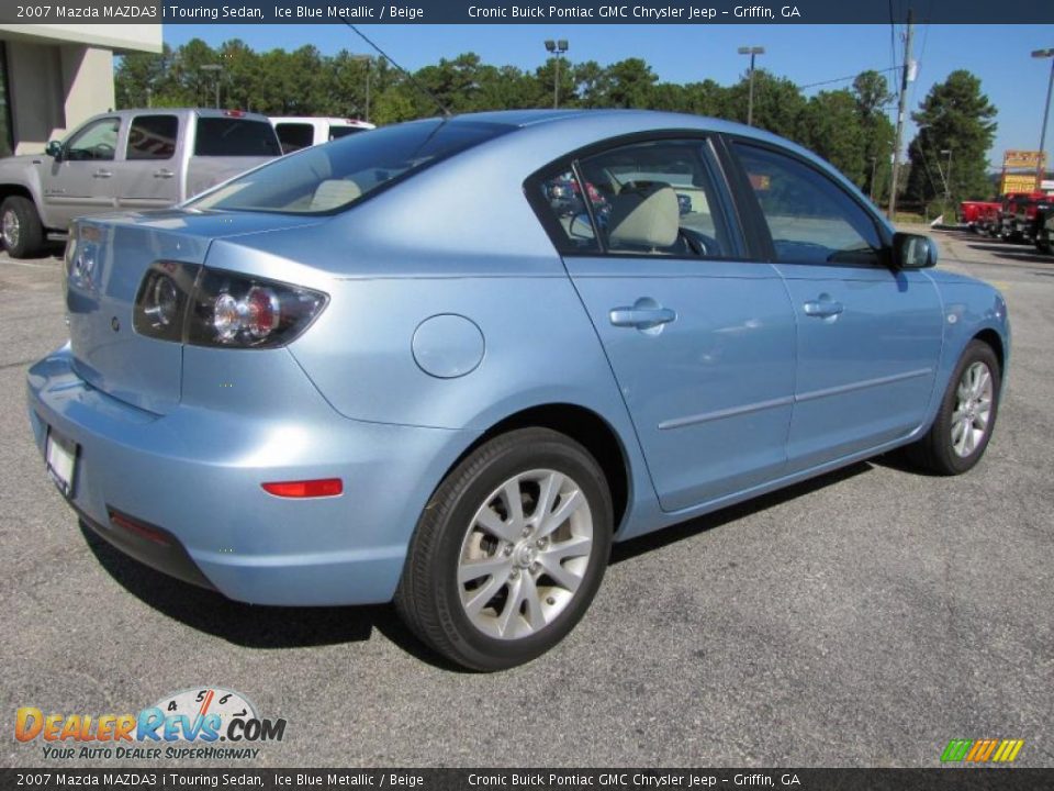 2007 Mazda MAZDA3 i Touring Sedan Ice Blue Metallic / Beige Photo #6