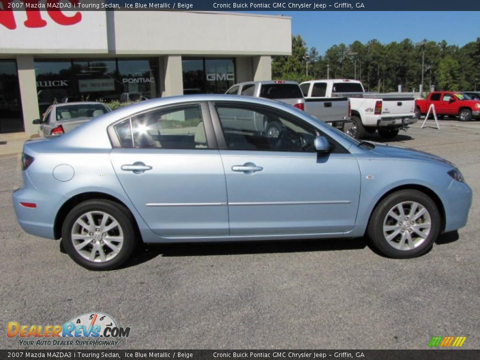 2007 Mazda MAZDA3 i Touring Sedan Ice Blue Metallic / Beige Photo #7