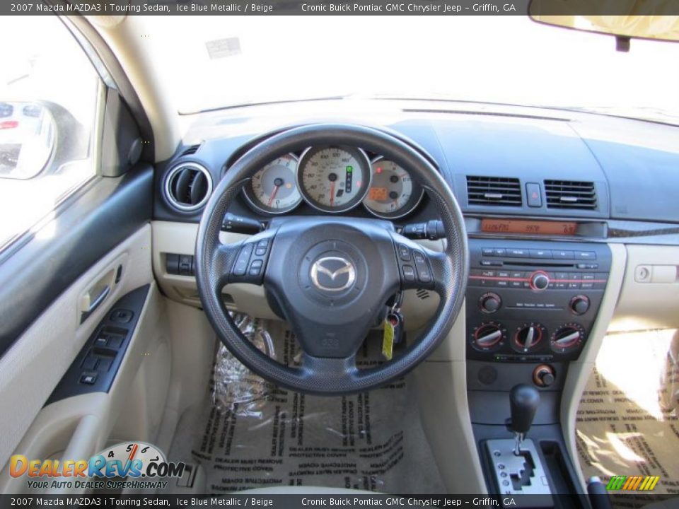 2007 Mazda MAZDA3 i Touring Sedan Ice Blue Metallic / Beige Photo #18