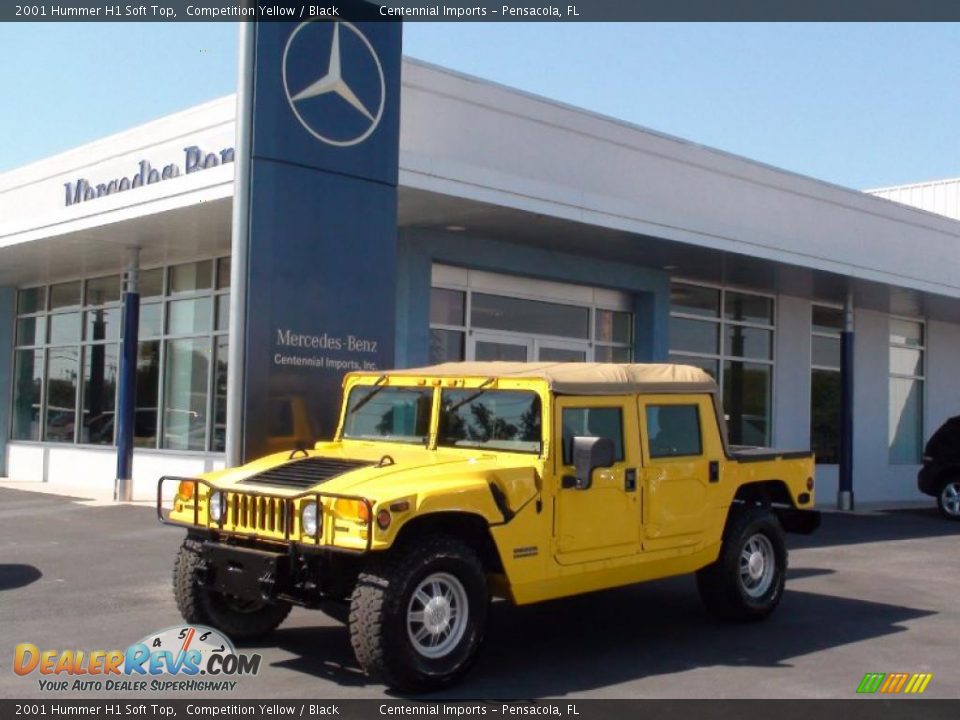 2001 Hummer H1 Soft Top Competition Yellow / Black Photo #2