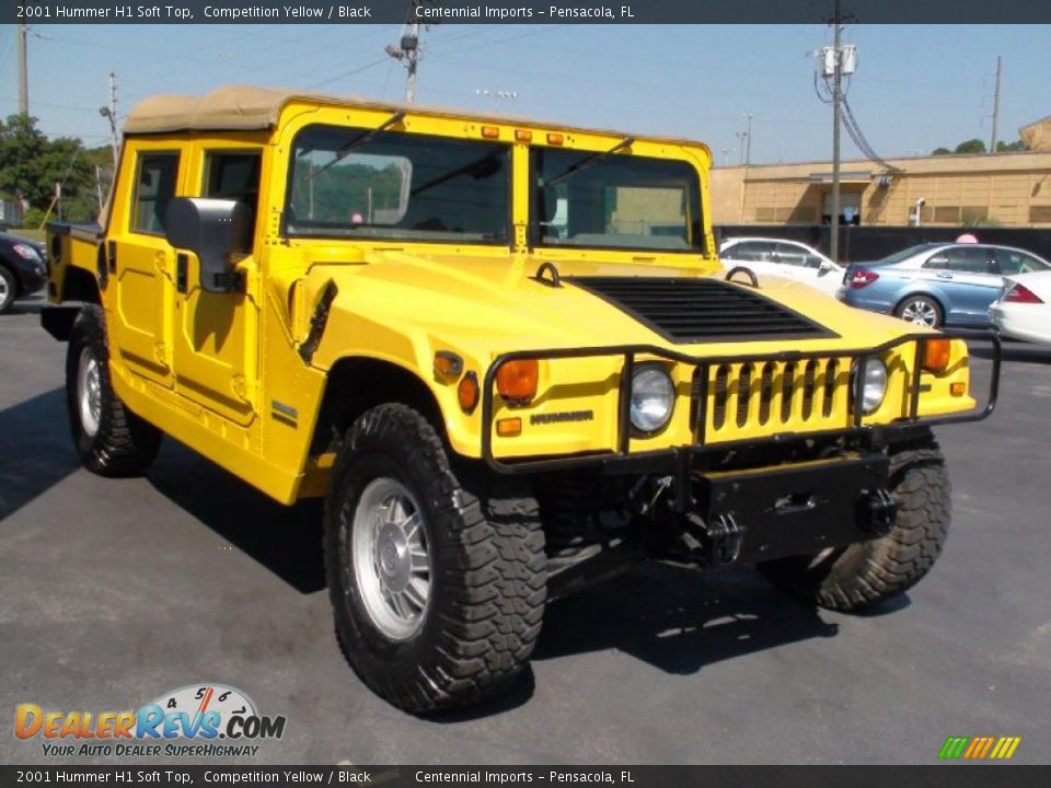 2001 Hummer H1 Soft Top Competition Yellow / Black Photo #3