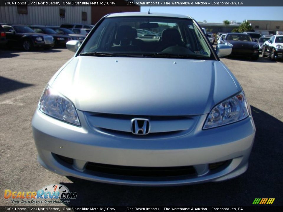 2004 Honda Civic Hybrid Sedan Opal Silver Blue Metallic / Gray Photo #3