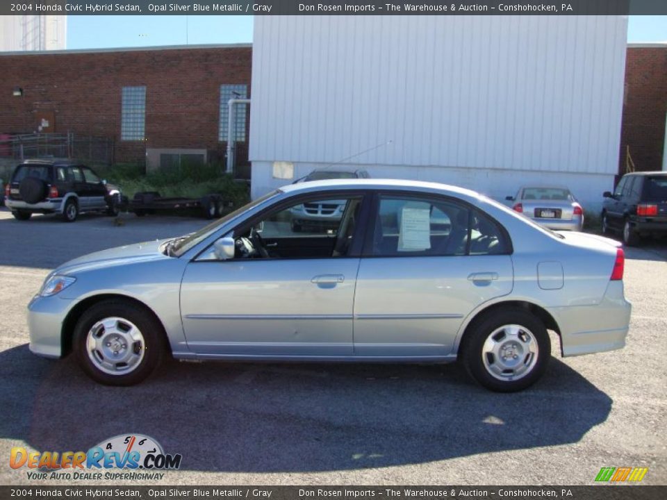 2004 Honda Civic Hybrid Sedan Opal Silver Blue Metallic / Gray Photo #11