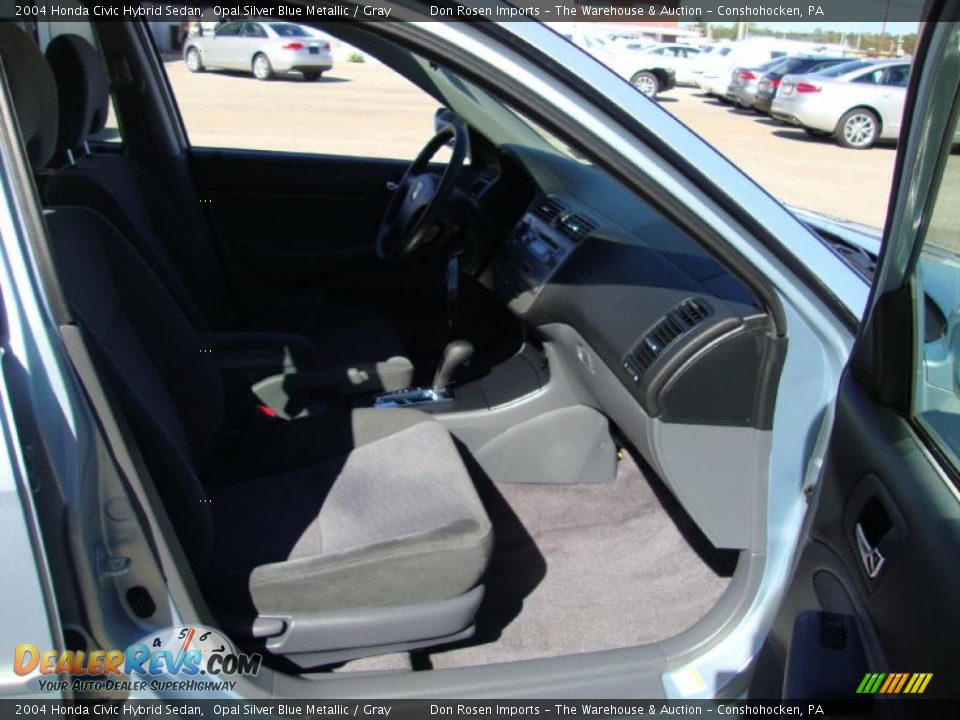 2004 Honda Civic Hybrid Sedan Opal Silver Blue Metallic / Gray Photo #20