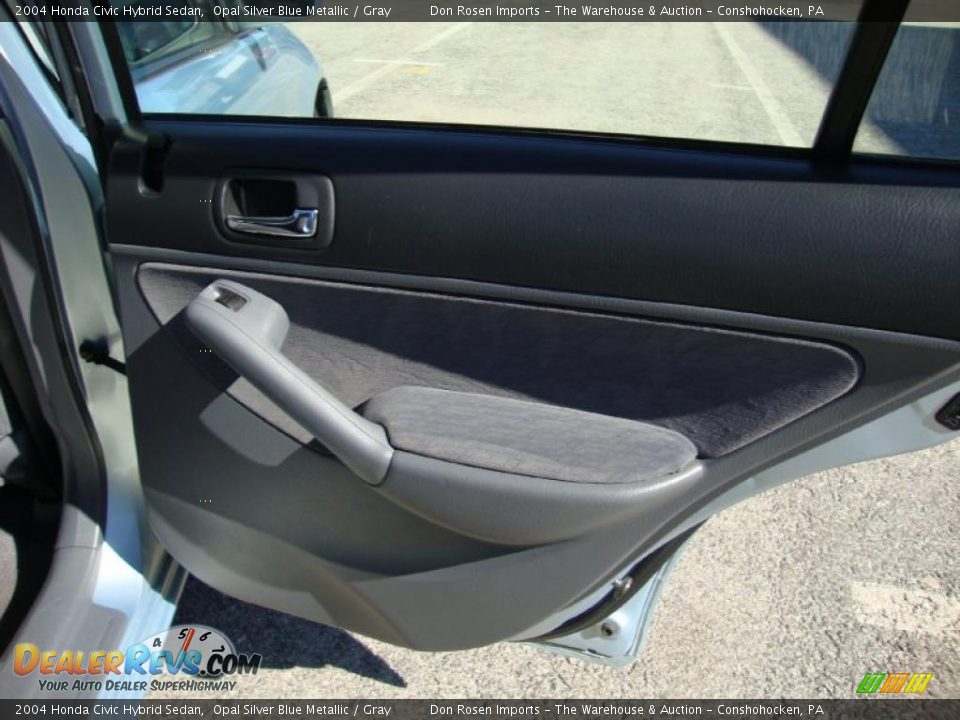 2004 Honda Civic Hybrid Sedan Opal Silver Blue Metallic / Gray Photo #22