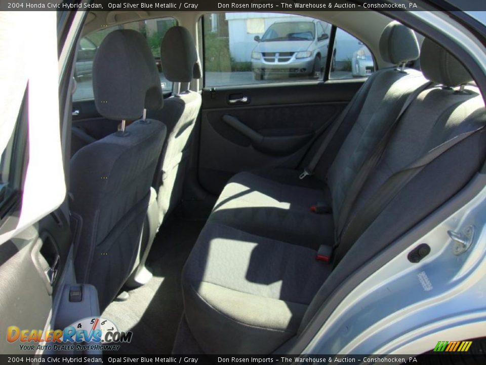 2004 Honda Civic Hybrid Sedan Opal Silver Blue Metallic / Gray Photo #23