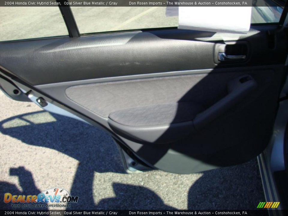 2004 Honda Civic Hybrid Sedan Opal Silver Blue Metallic / Gray Photo #24