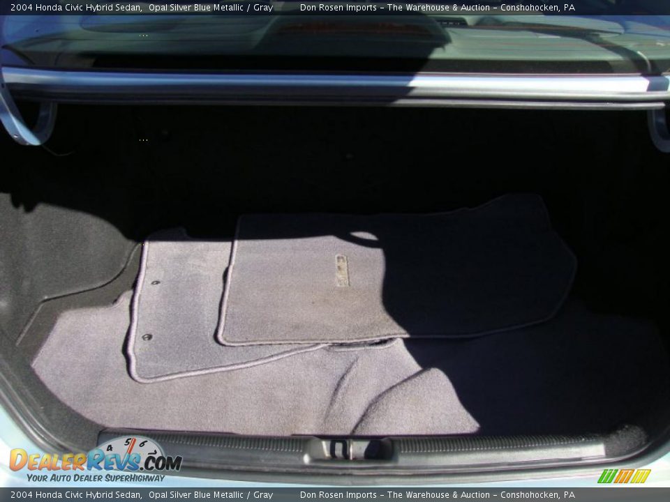 2004 Honda Civic Hybrid Sedan Opal Silver Blue Metallic / Gray Photo #27