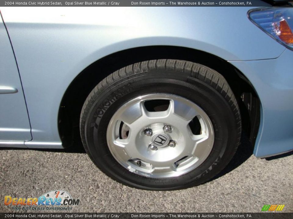 2004 Honda Civic Hybrid Sedan Opal Silver Blue Metallic / Gray Photo #30