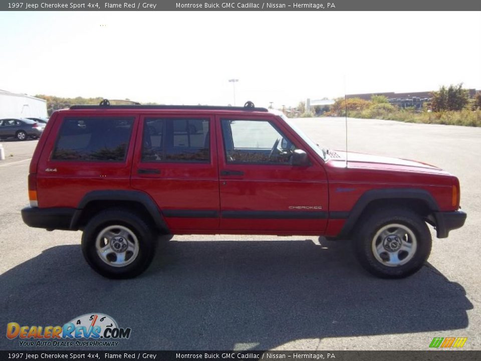 1997 Jeep Cherokee Sport 4x4 Flame Red / Grey Photo #7