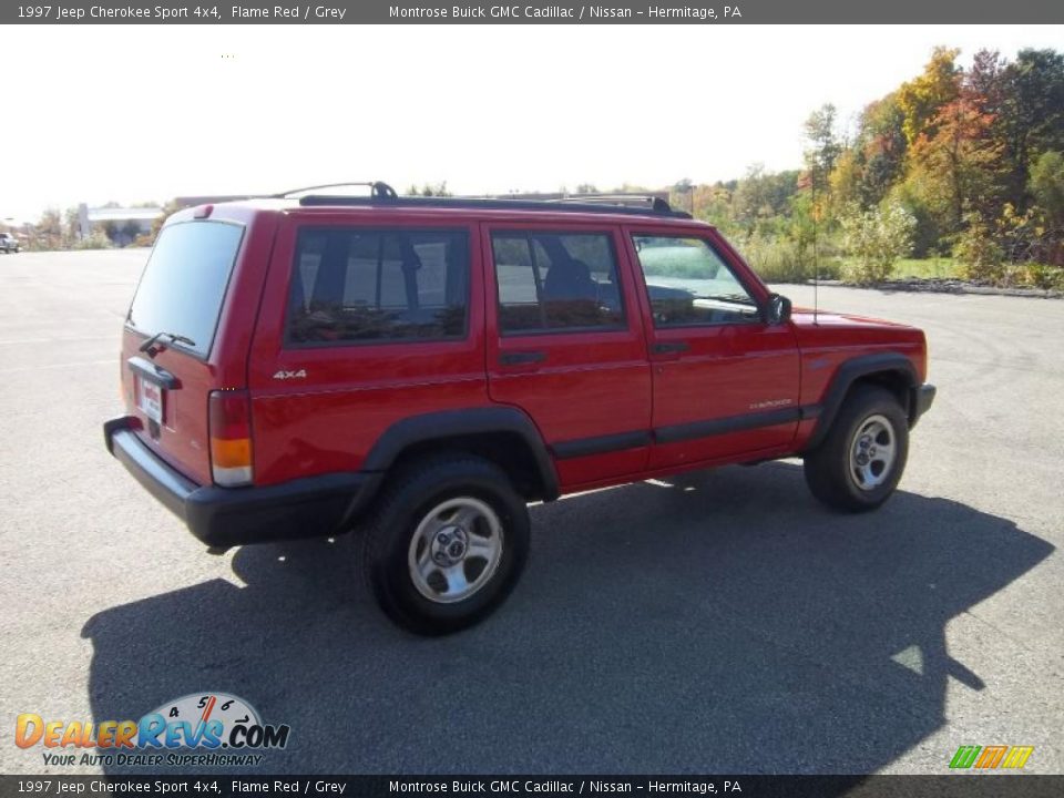 1997 Jeep Cherokee Sport 4x4 Flame Red / Grey Photo #8
