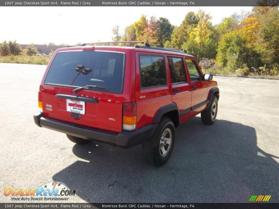 1997 Jeep Cherokee Sport 4x4 Flame Red / Grey Photo #9