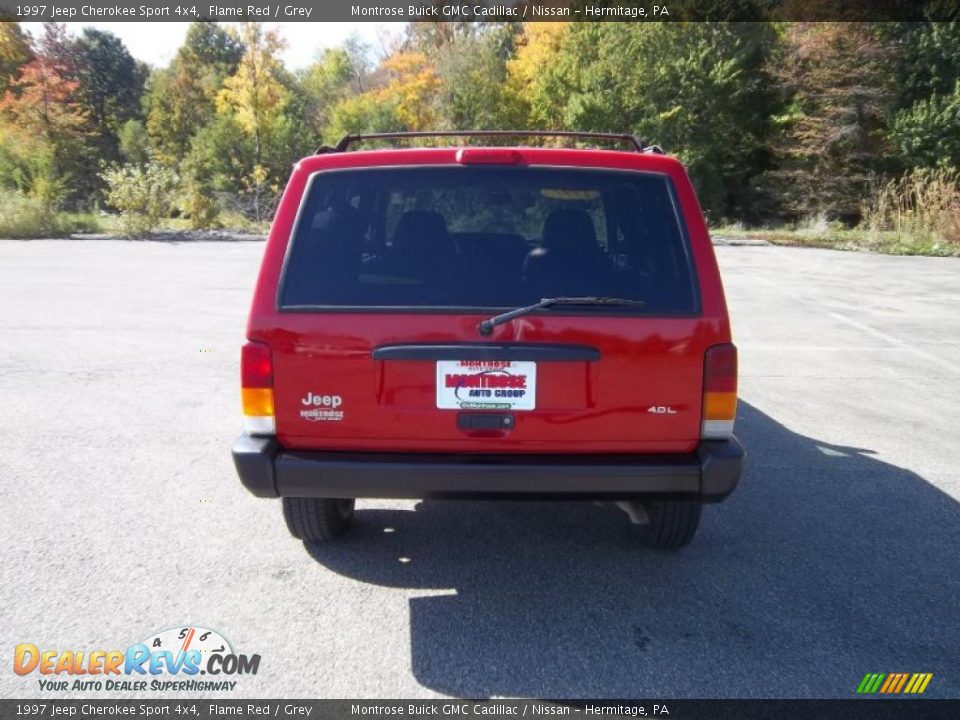 1997 Jeep Cherokee Sport 4x4 Flame Red / Grey Photo #10