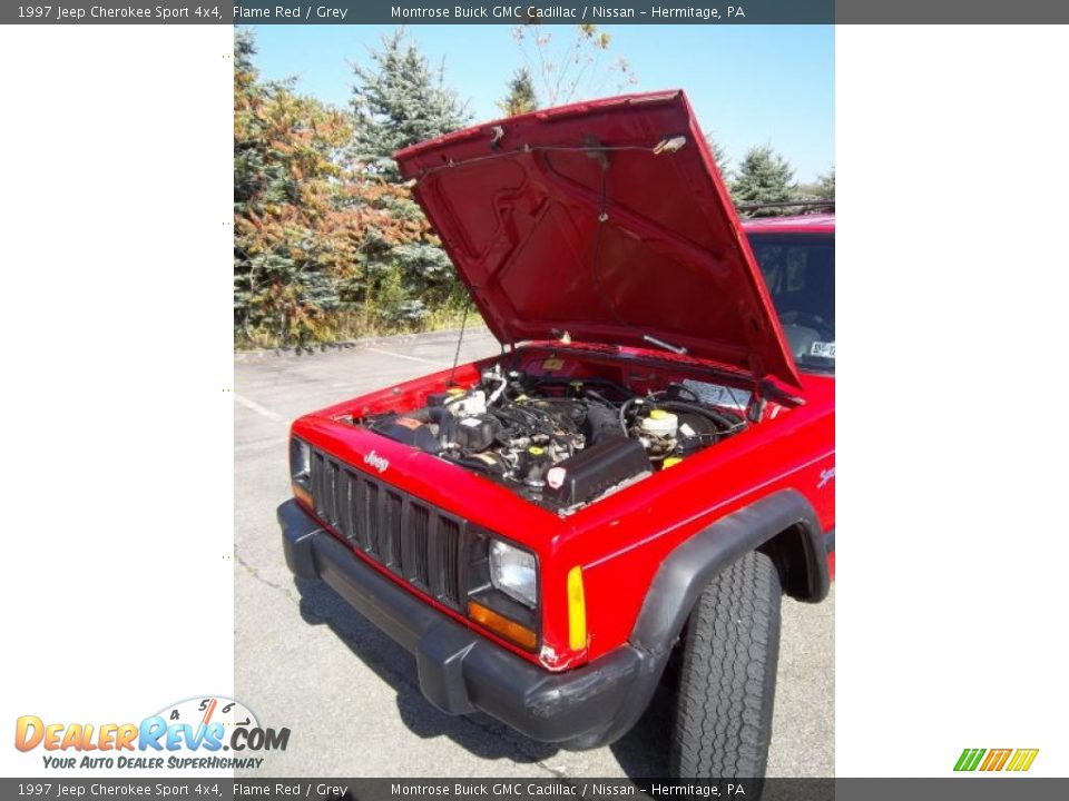 1997 Jeep Cherokee Sport 4x4 Flame Red / Grey Photo #14