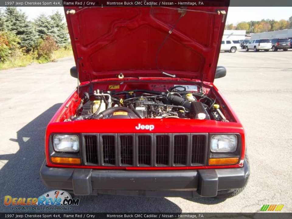 1997 Jeep Cherokee Sport 4x4 Flame Red / Grey Photo #15