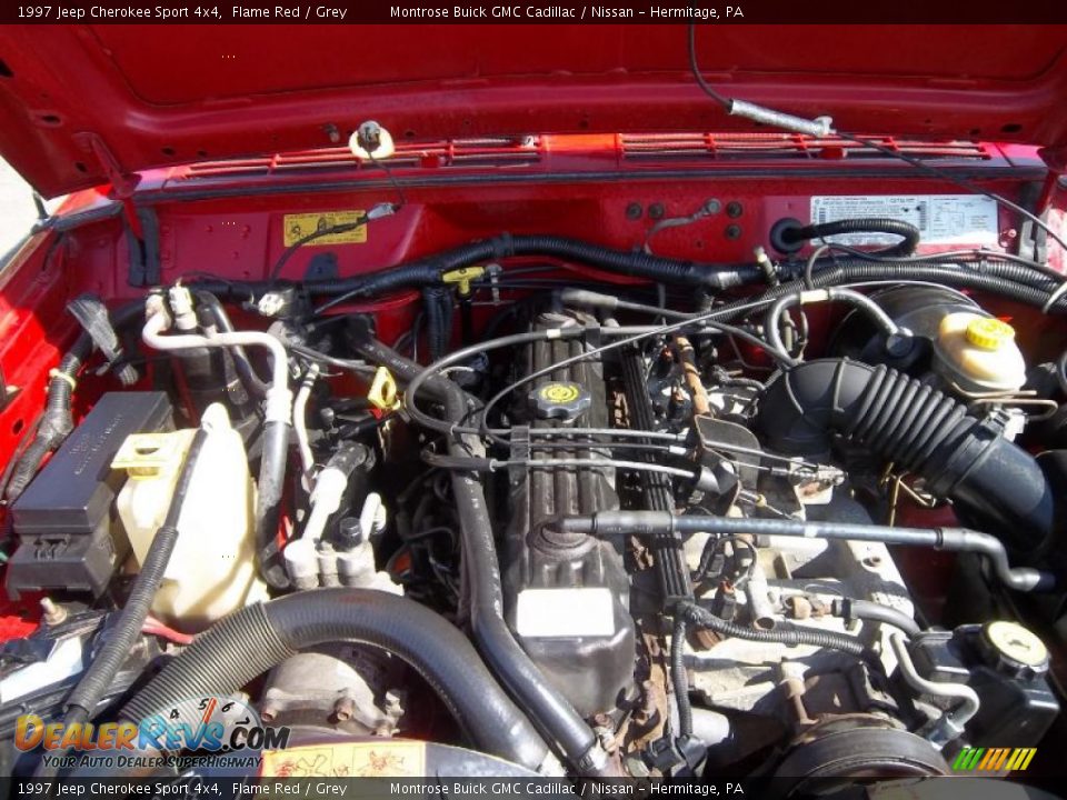 1997 Jeep Cherokee Sport 4x4 4.0 Liter OHV 12V Inline 6 Cylinder Engine Photo #16