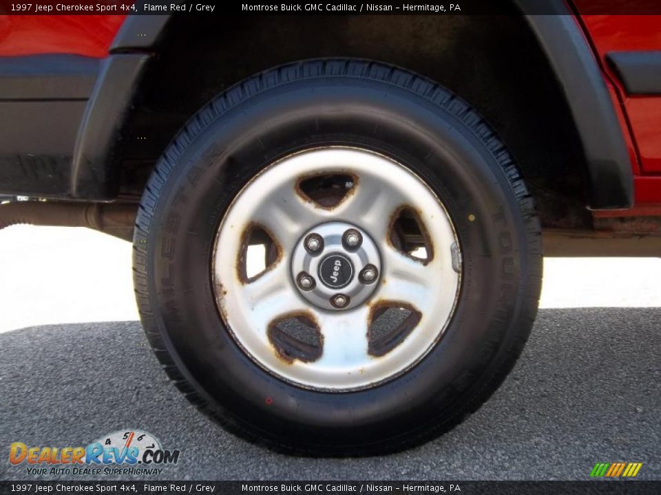 1997 Jeep Cherokee Sport 4x4 Flame Red / Grey Photo #18