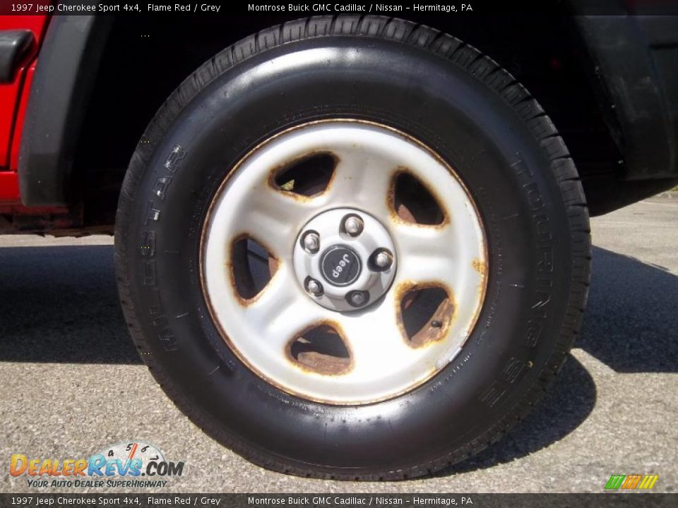 1997 Jeep Cherokee Sport 4x4 Flame Red / Grey Photo #20