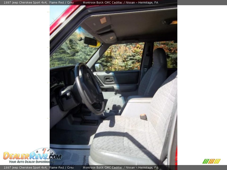 1997 Jeep Cherokee Sport 4x4 Flame Red / Grey Photo #26