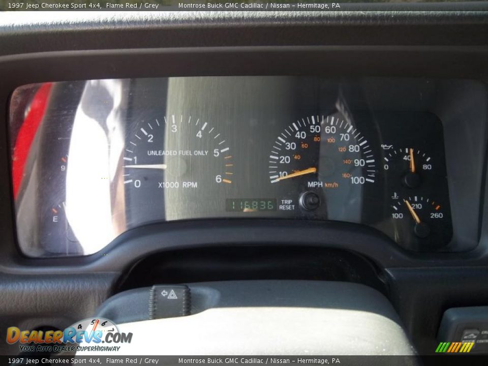 1997 Jeep Cherokee Sport 4x4 Flame Red / Grey Photo #29