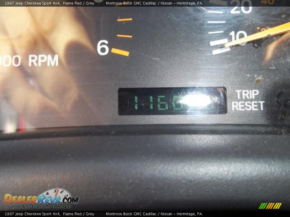 1997 Jeep Cherokee Sport 4x4 Flame Red / Grey Photo #30