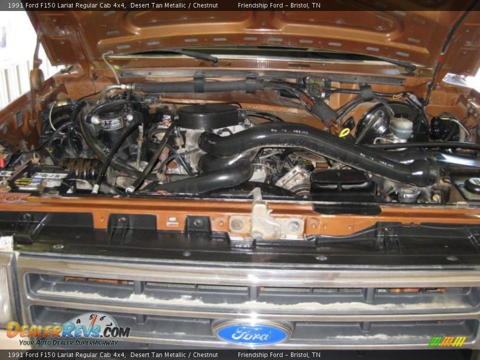 1991 Ford F150 Lariat Regular Cab 4x4 5.0 Liter OHV 16-Valve V8 Engine Photo #12