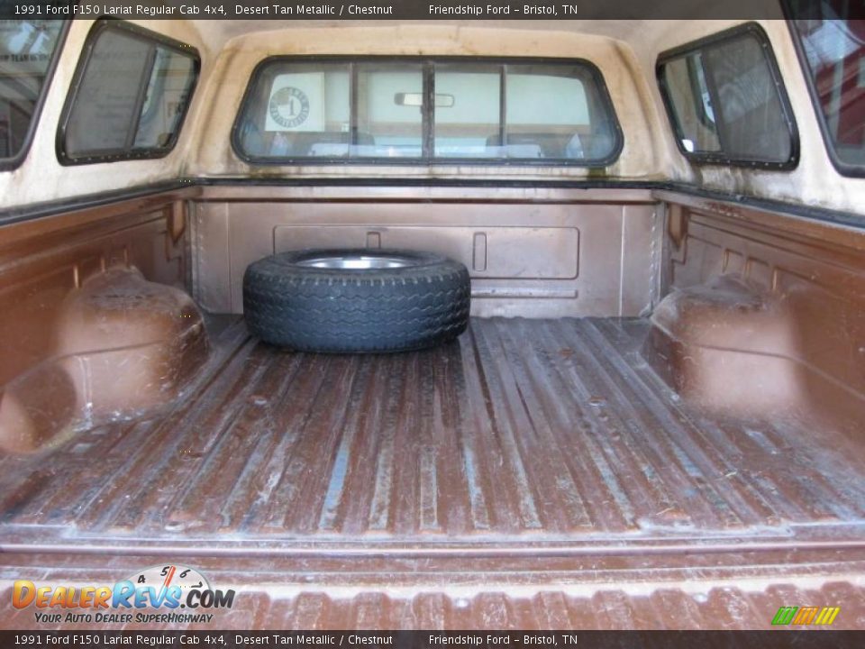 1991 Ford F150 Lariat Regular Cab 4x4 Desert Tan Metallic / Chestnut Photo #13