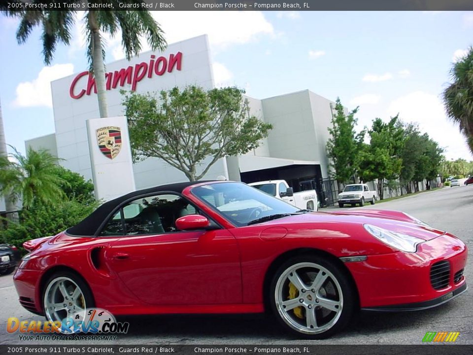 2005 Porsche 911 Turbo S Cabriolet Guards Red / Black Photo #2