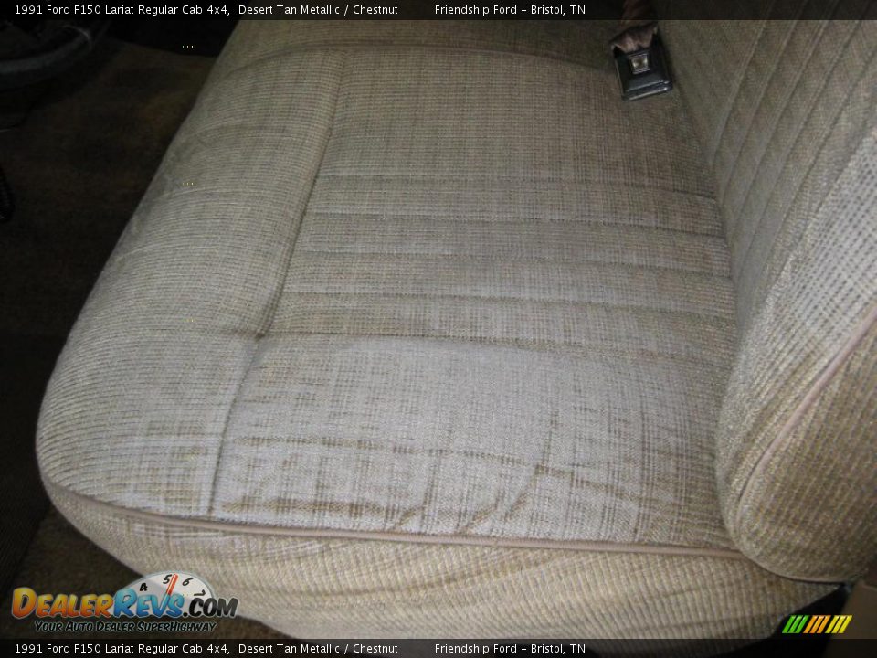 1991 Ford F150 Lariat Regular Cab 4x4 Desert Tan Metallic / Chestnut Photo #16
