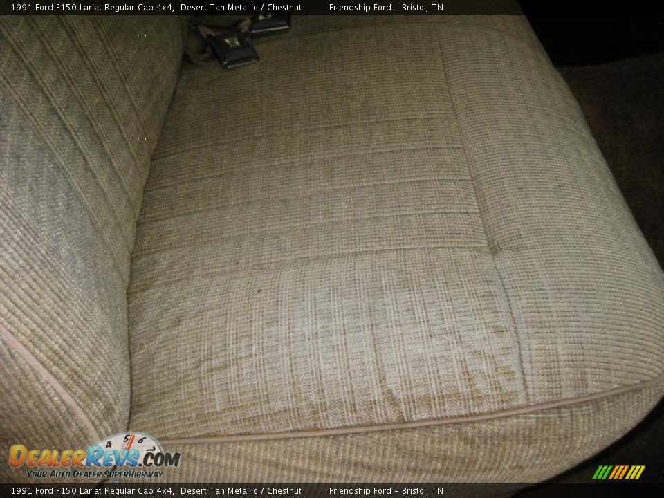 1991 Ford F150 Lariat Regular Cab 4x4 Desert Tan Metallic / Chestnut Photo #19